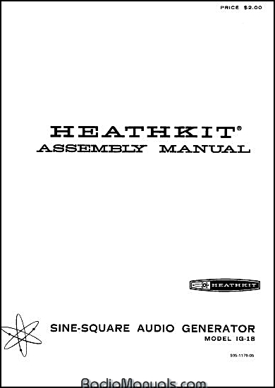 Heathkit IG-18 Assembly and Instruction Manual - Click Image to Close